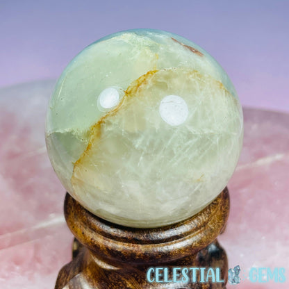 Actinolite (Green Rutile) Quartz Small Sphere