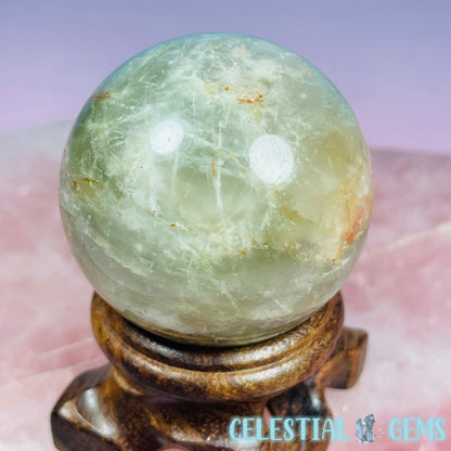 Actinolite (Green Rutile) Quartz Small Sphere