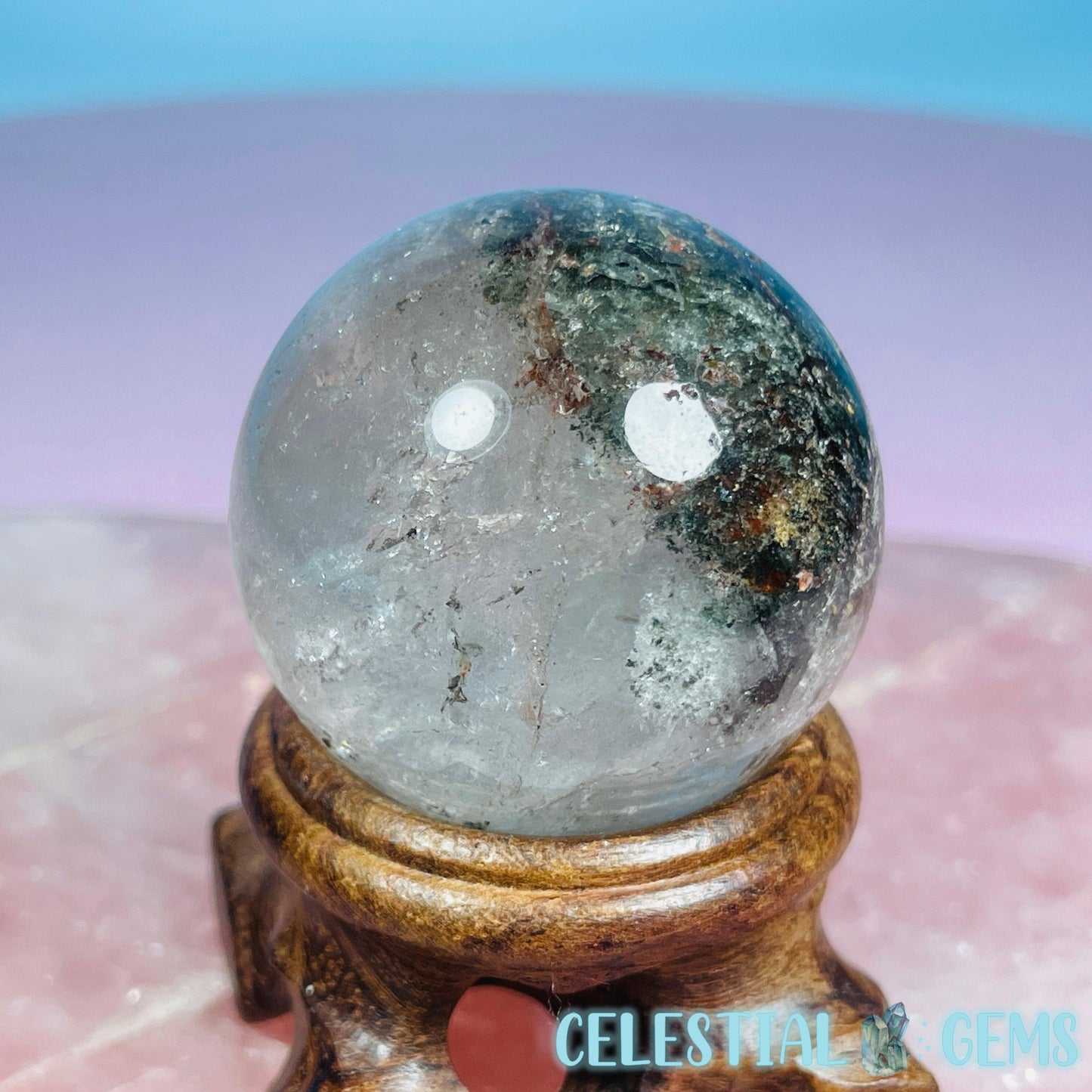Lodolite Garden Quartz Small Sphere