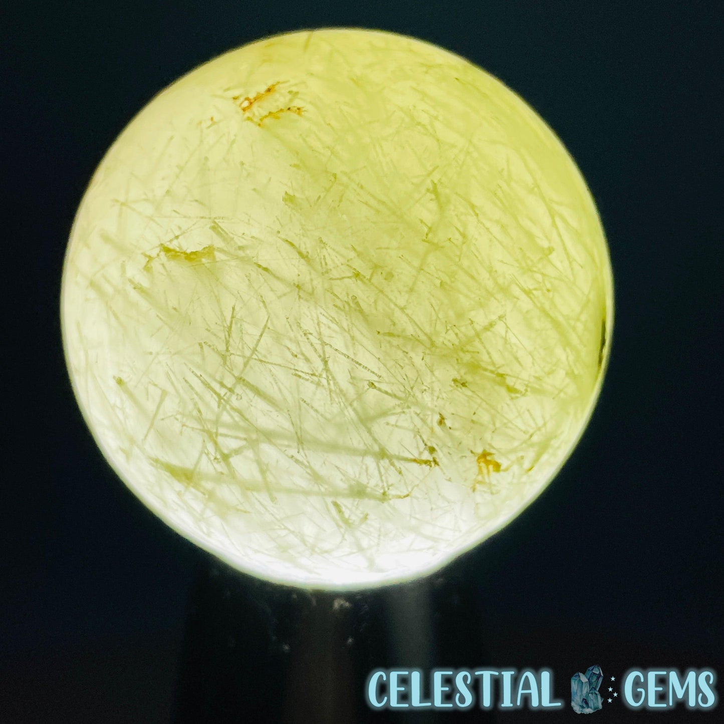 Actinolite (Green Rutile) Quartz Small Sphere