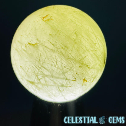 Actinolite (Green Rutile) Quartz Small Sphere