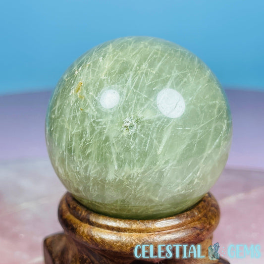 Actinolite (Green Rutile) Quartz Small Sphere