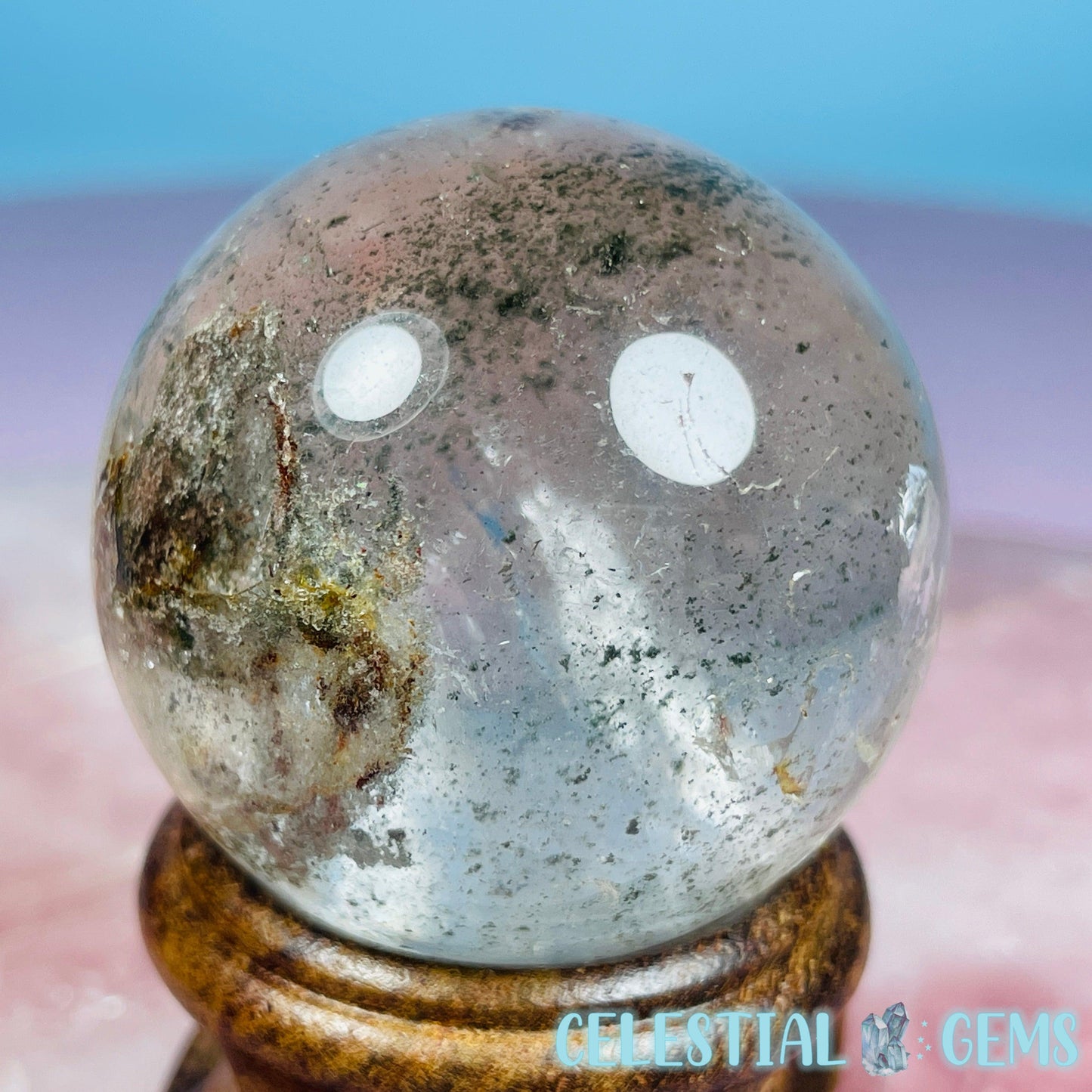 Lodolite Chlorine Garden Quartz Small Sphere