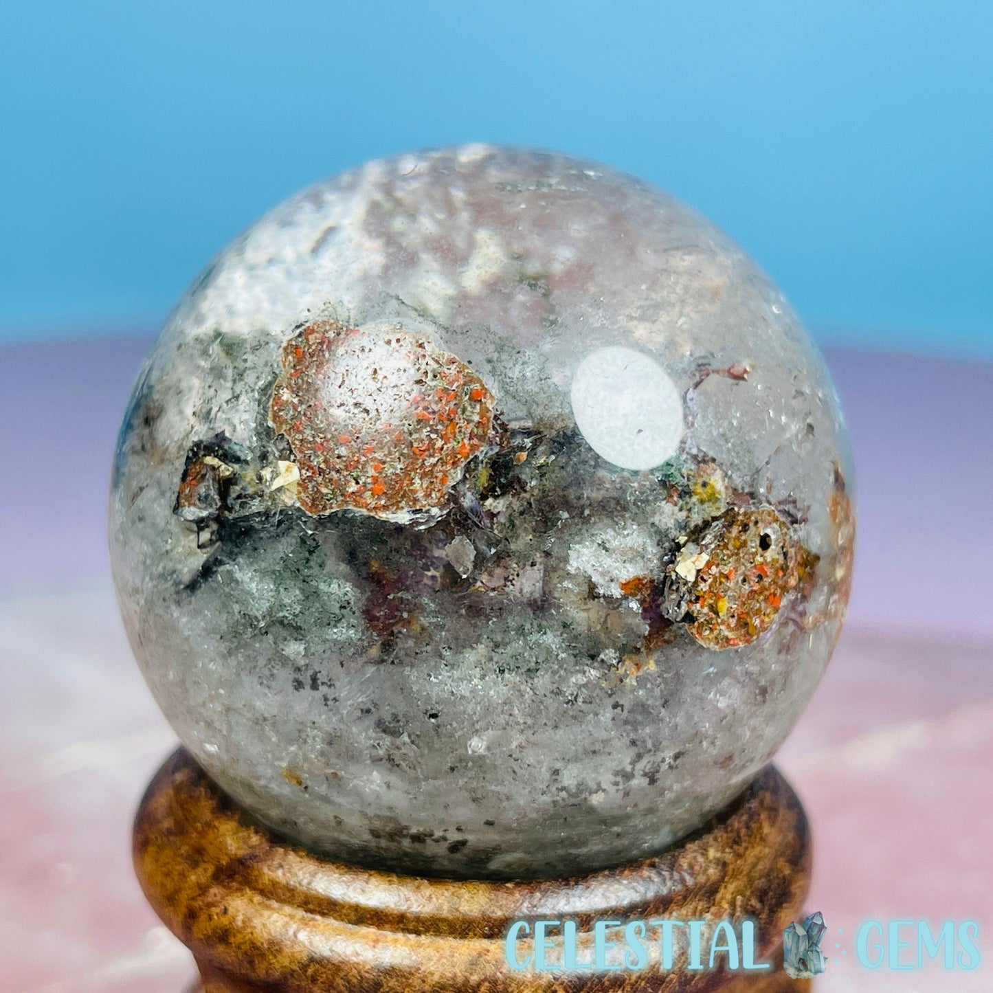 Lodolite Garden Quartz Small Sphere