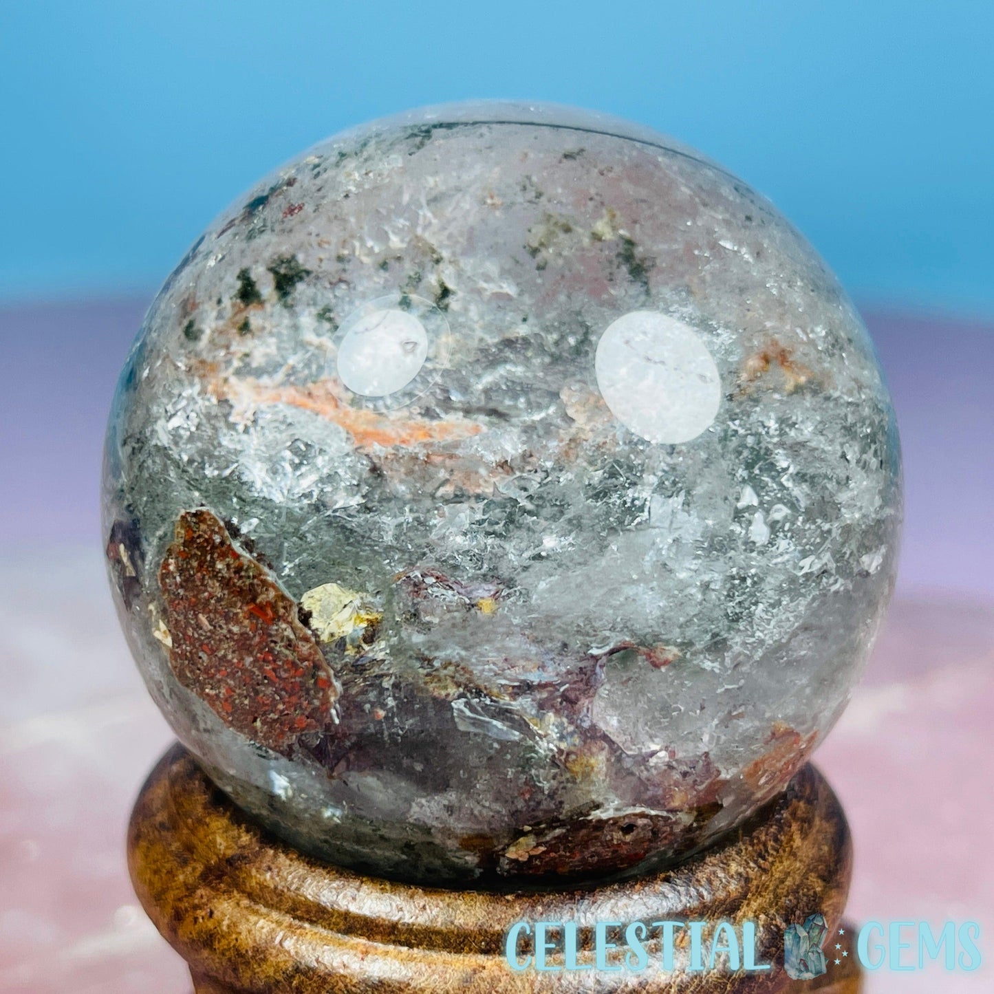 Lodolite Garden Quartz Small Sphere