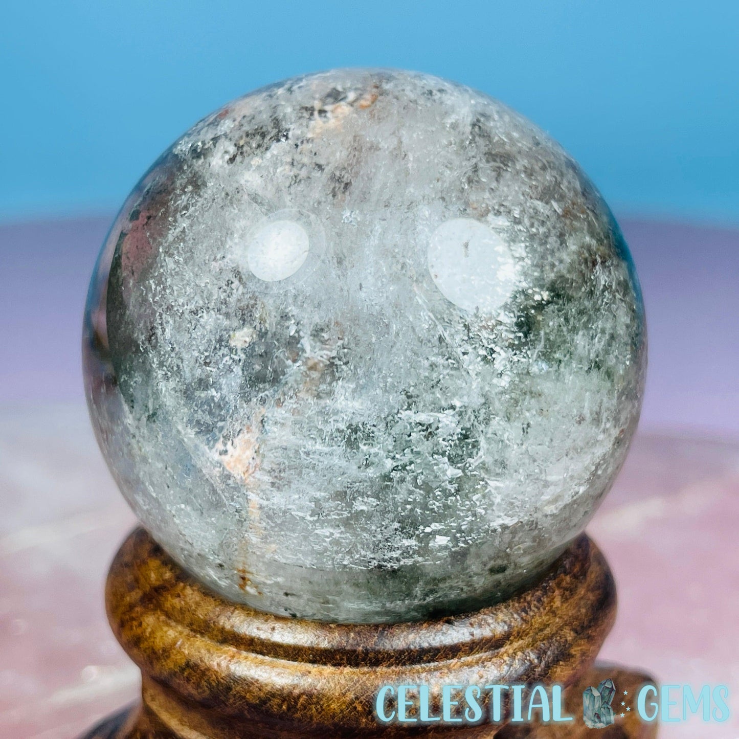 Lodolite Garden Quartz Small Sphere