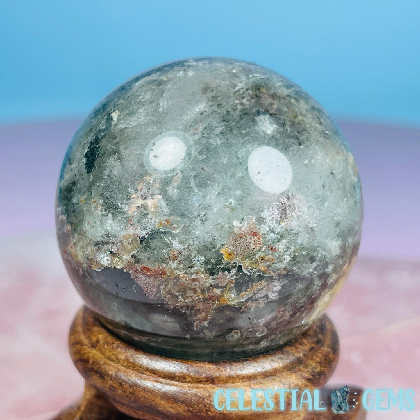 Lodolite Garden Quartz Small Sphere