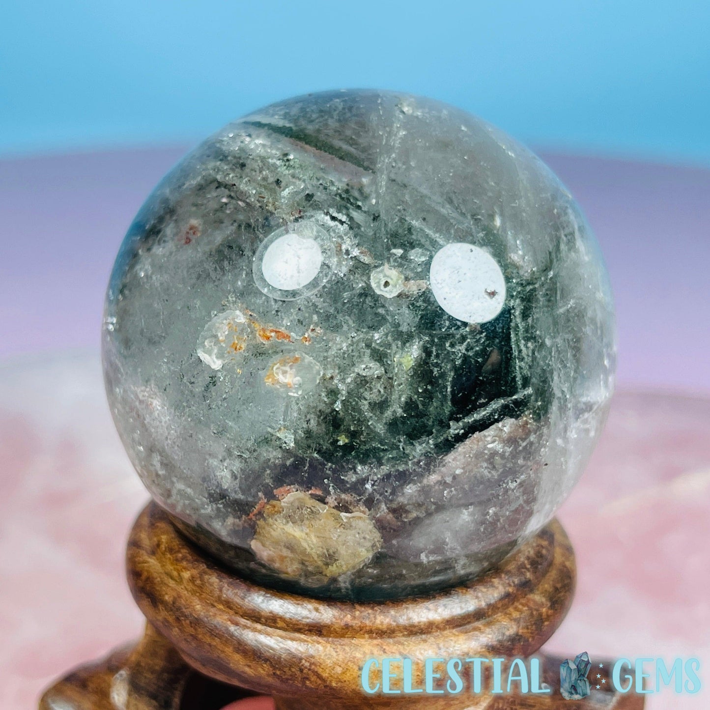 Lodolite Garden Quartz Small Sphere