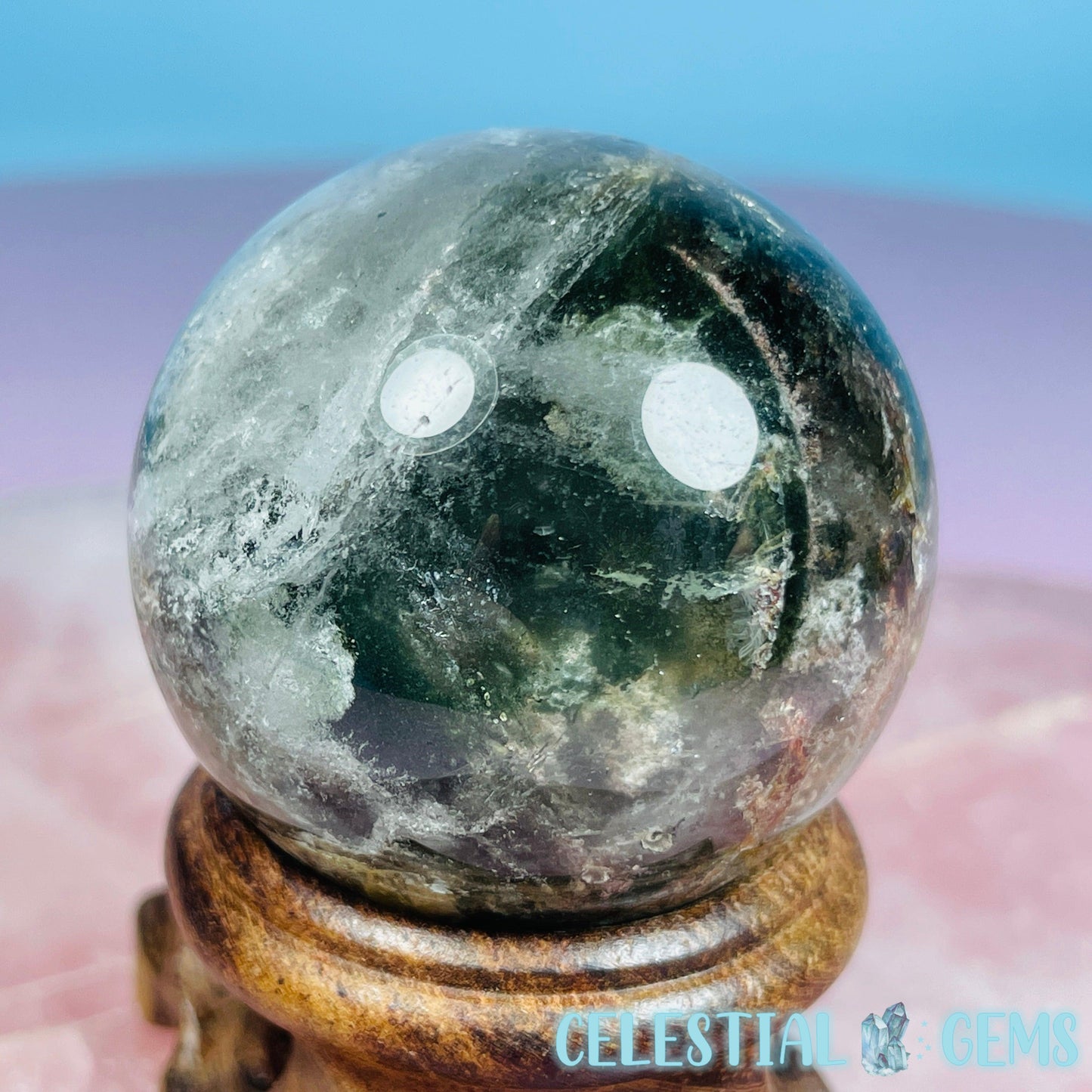 Lodolite Garden Quartz Small Sphere