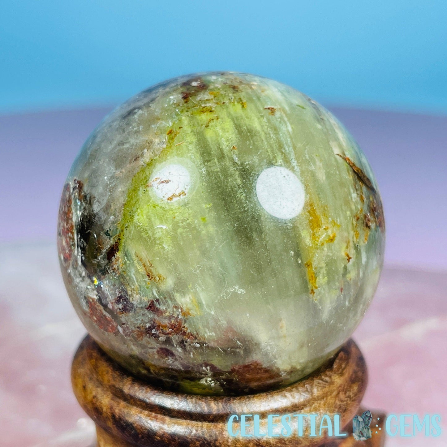 Thousand Layer Lodolite Garden Quartz Small Sphere