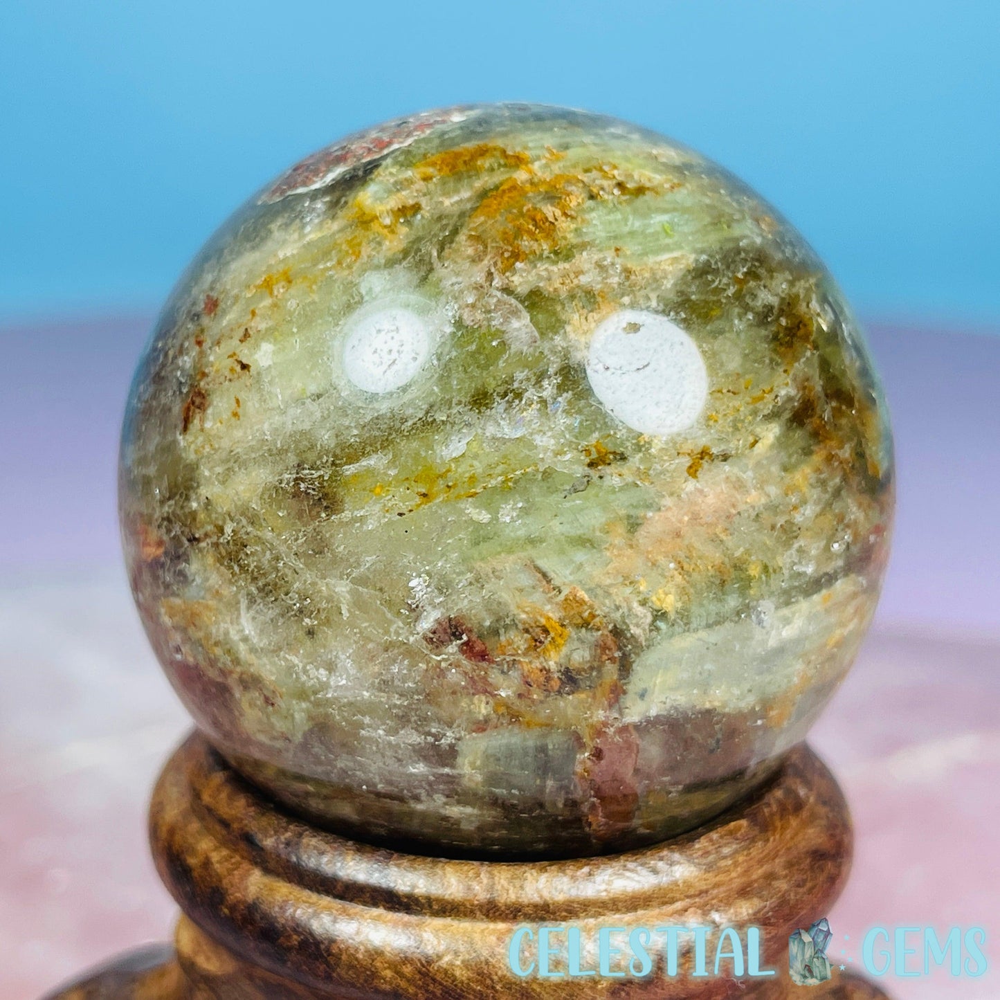 Thousand Layer Lodolite Garden Quartz Small Sphere