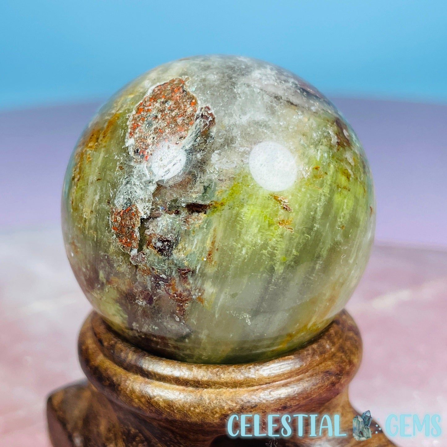 Thousand Layer Lodolite Garden Quartz Small Sphere