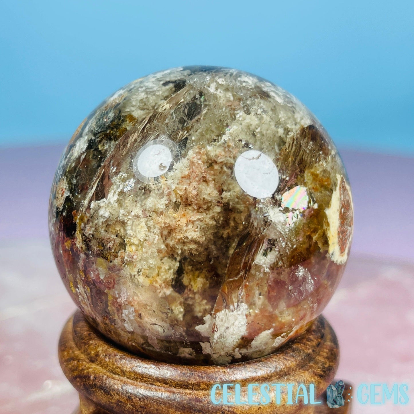 Lodolite Garden Quartz Small Sphere