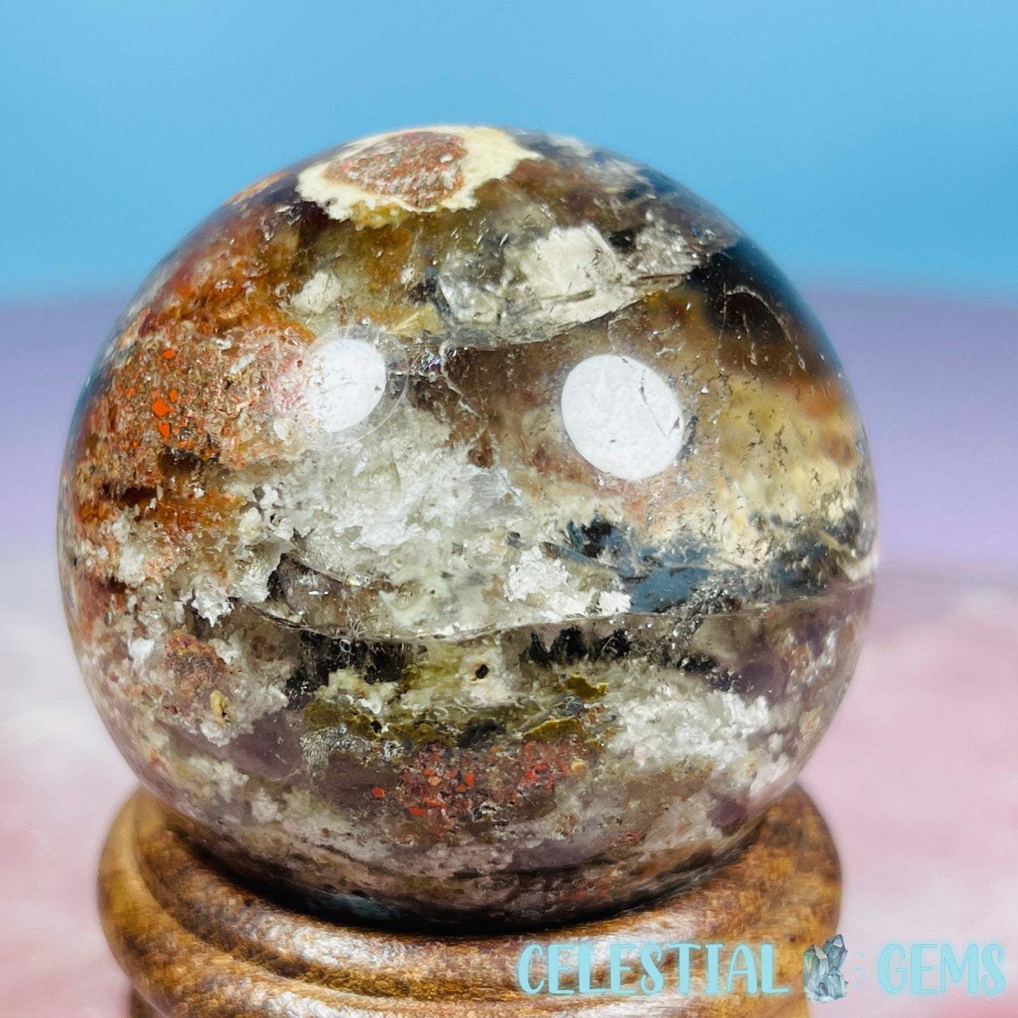 Lodolite Garden Quartz Small Sphere