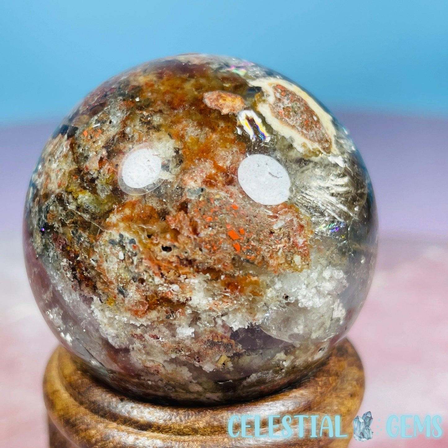 Lodolite Garden Quartz Small Sphere