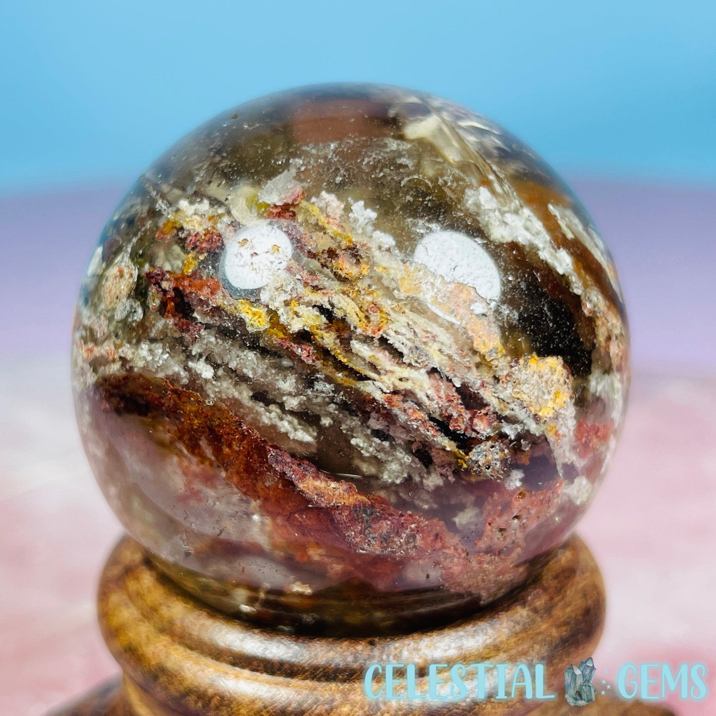 Lodolite Garden Quartz Small Sphere