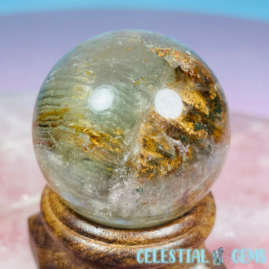 Thousand Layer Lodolite Garden Quartz Small Sphere