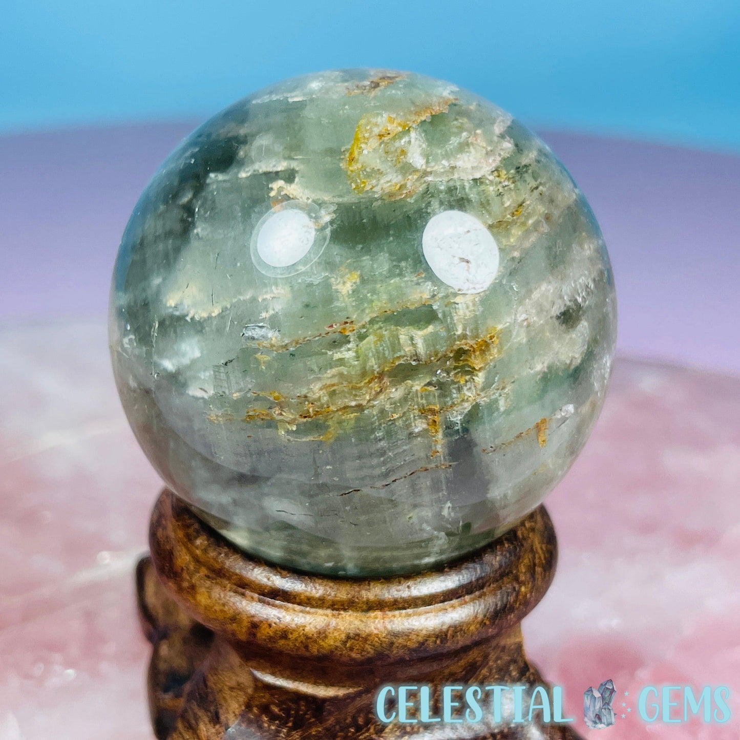 Thousand Layer Lodolite Garden Quartz Small Sphere