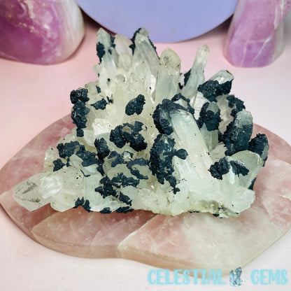 Goethite on Quartz Medium Cluster