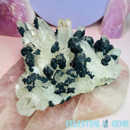 Goethite on Quartz Medium Cluster