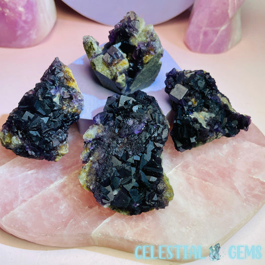 Purple Cubic Fluorite Medium Cluster Specimen
