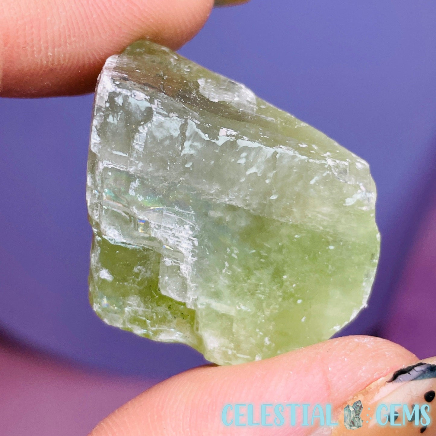 Green Calcite Small Raw Chunk