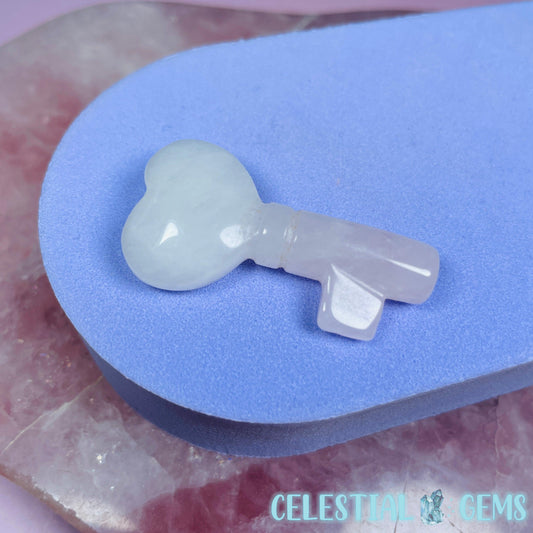 Rose Quartz Crystal Key Small Carving