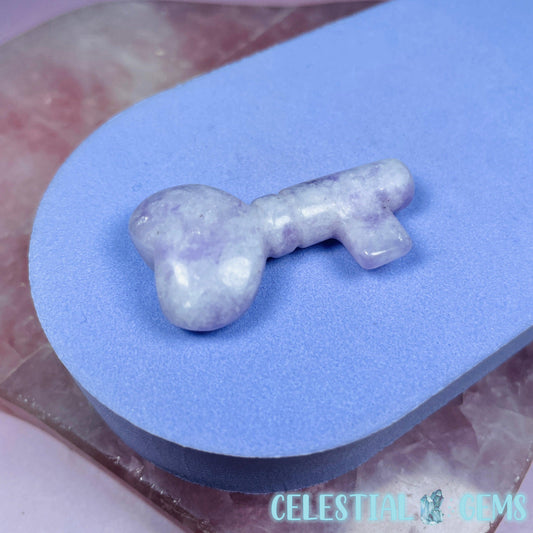 Purple Lepidolite Mica Crystal Key Small Carving