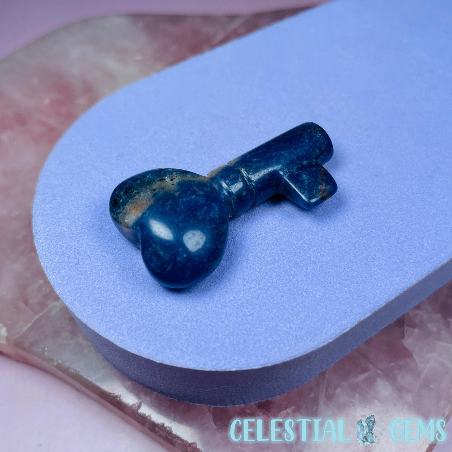 Sodalite Crystal Key Small Carving