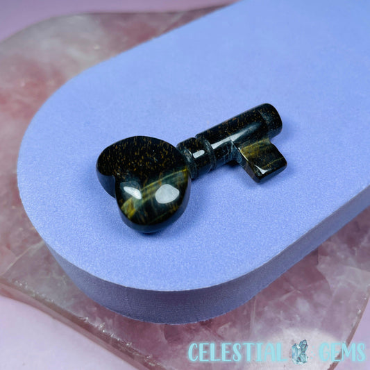 Tigers Eye Crystal Key Small Carving