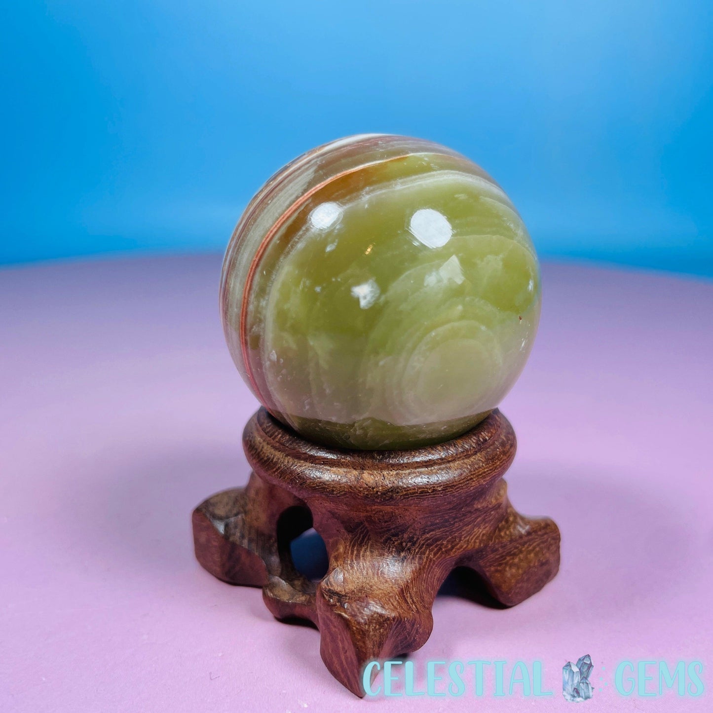 Banded Onyx Calcite Sphere - Small