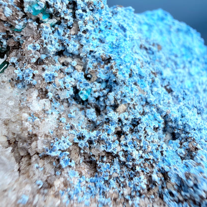 Rare Dioptase, Shattuckite + Calcite Cluster Specimen (Video)