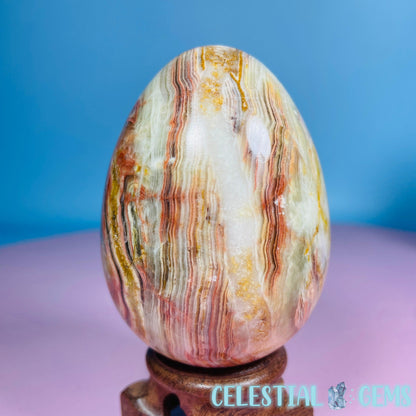 Banded Onyx Calcite Egg - Medium