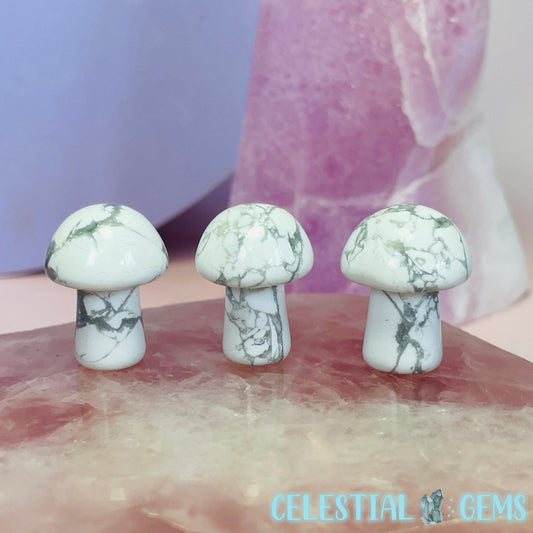 Howlite Mushroom Mini Carving