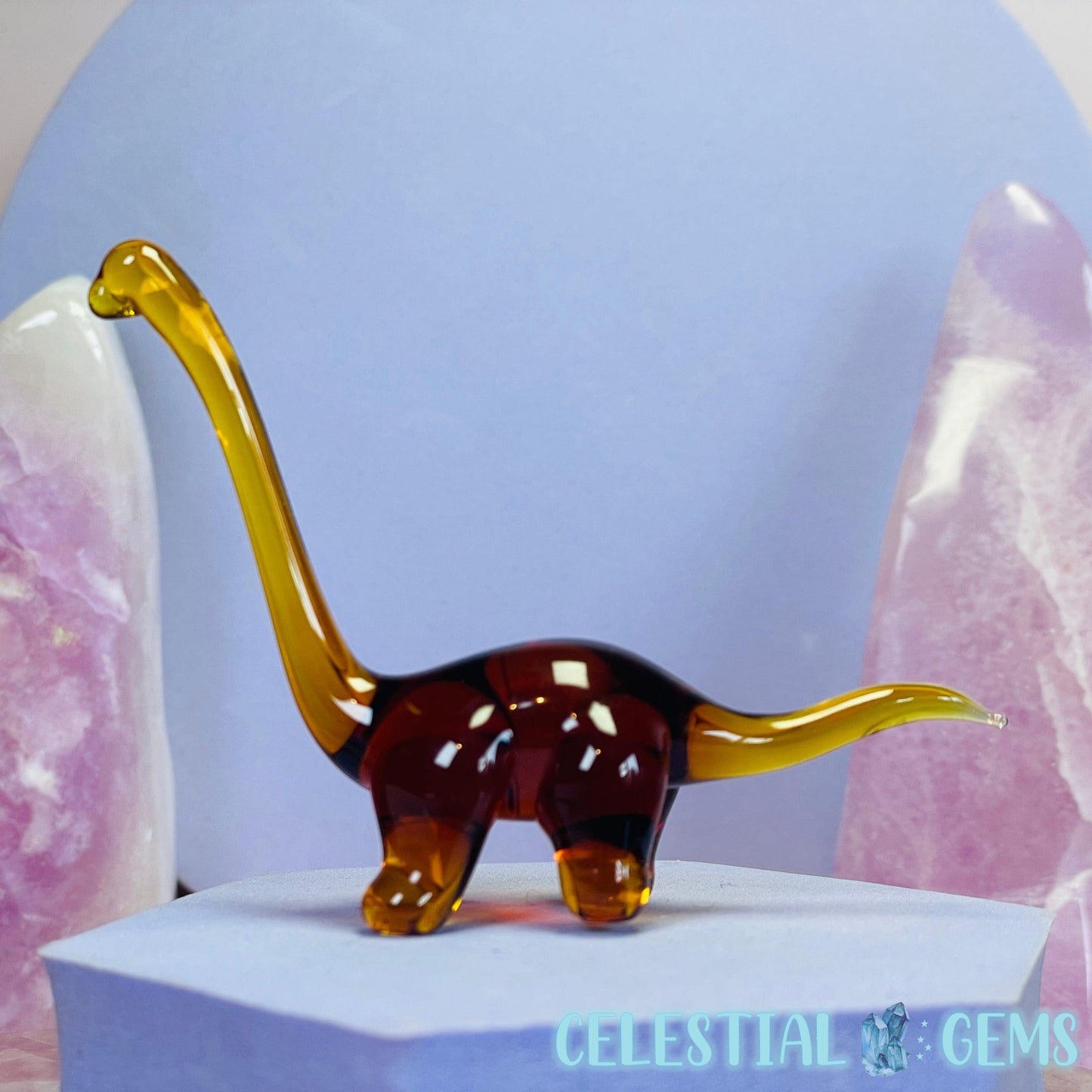 Blown Glass Longneck Dinosaur Small Ornament