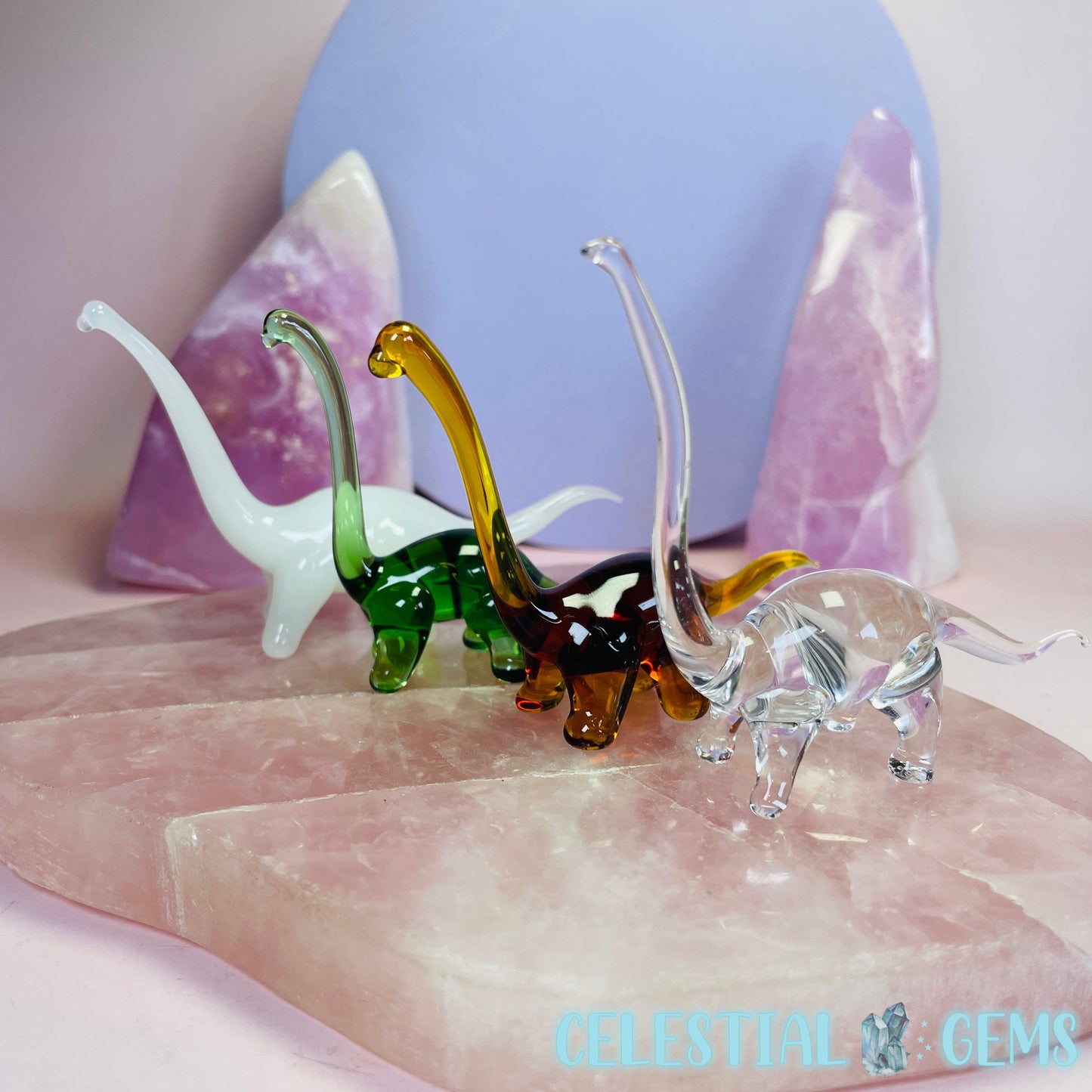 Blown Glass Longneck Dinosaur Small Ornament