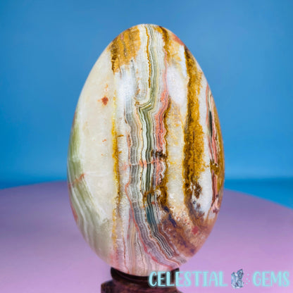 Banded Onyx Calcite Egg - Large