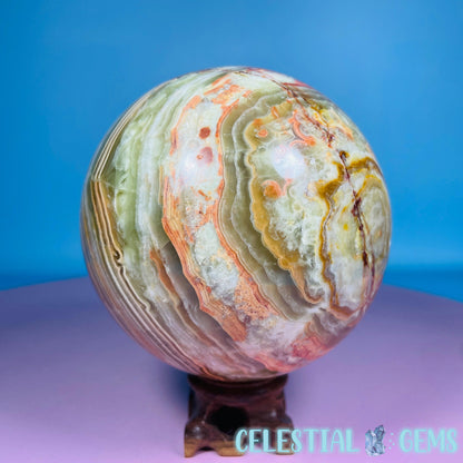 Banded Onyx Calcite Sphere - Large