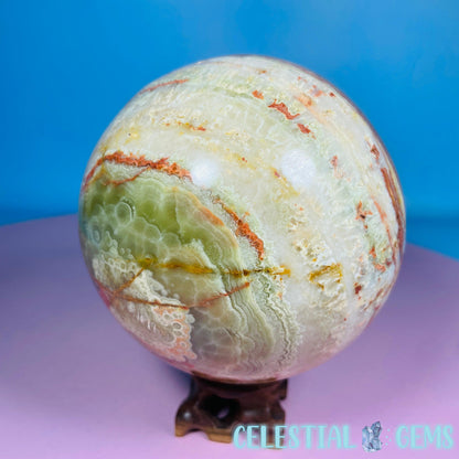 Banded Onyx Calcite Sphere - Large