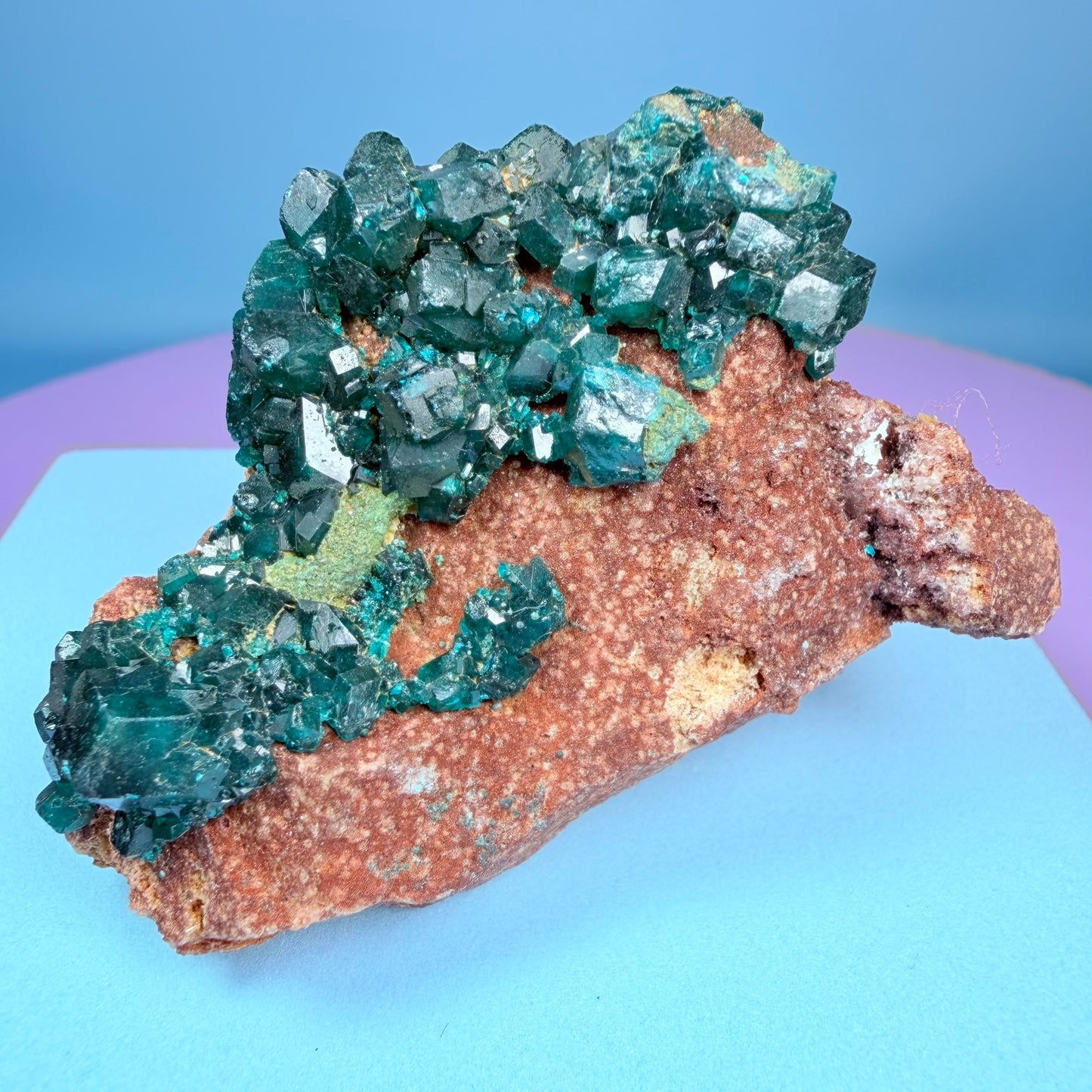 Rare Dioptase Cluster Specimen (Video)