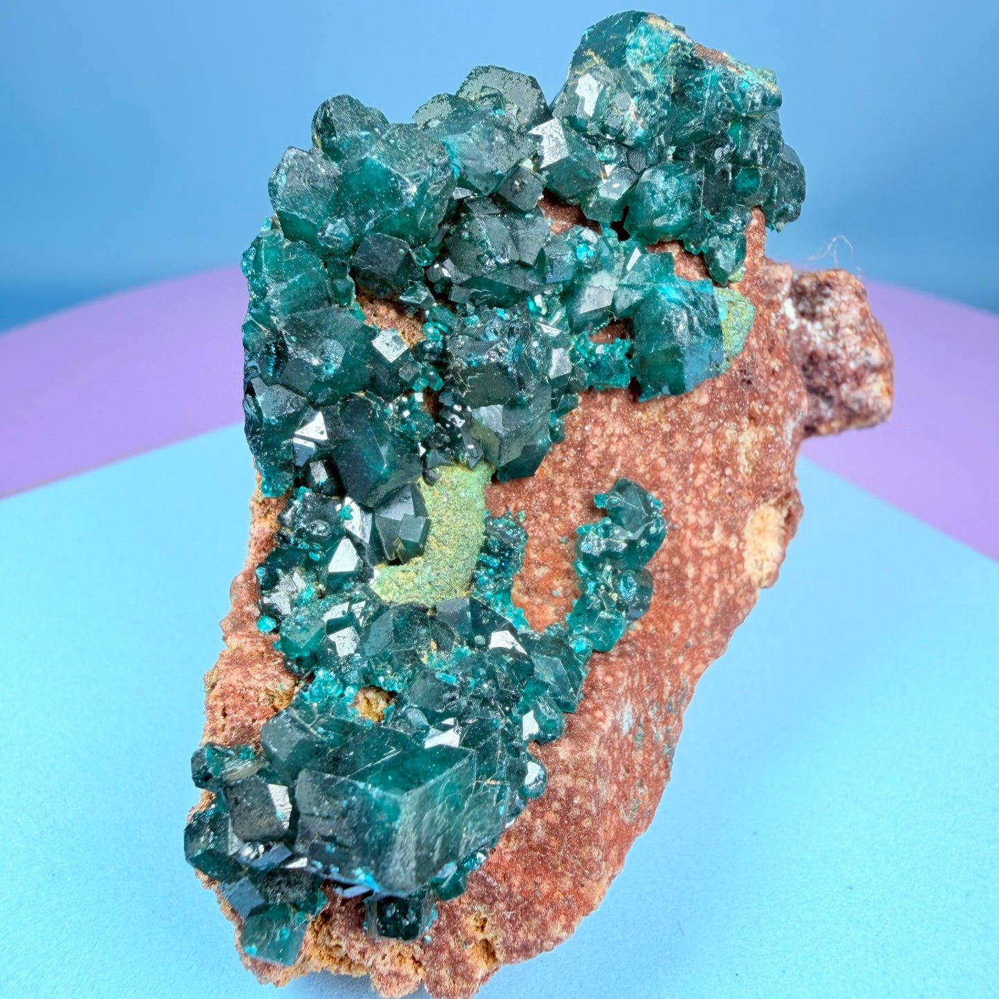 Rare Dioptase Cluster Specimen (Video)