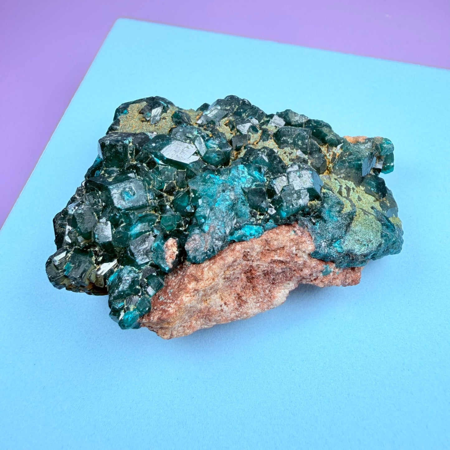 Rare Dioptase Cluster Specimen (Video)