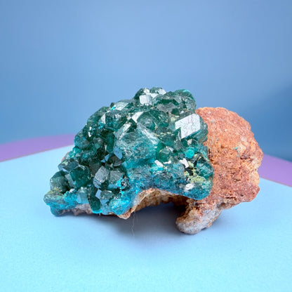 Rare Dioptase Cluster Specimen (Video)