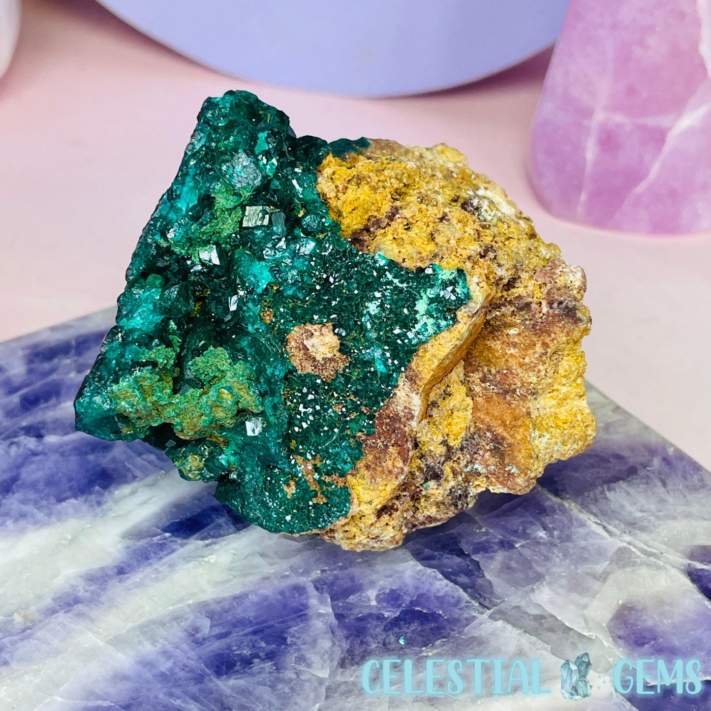 Rare Dioptase Cluster Medium Specimen B