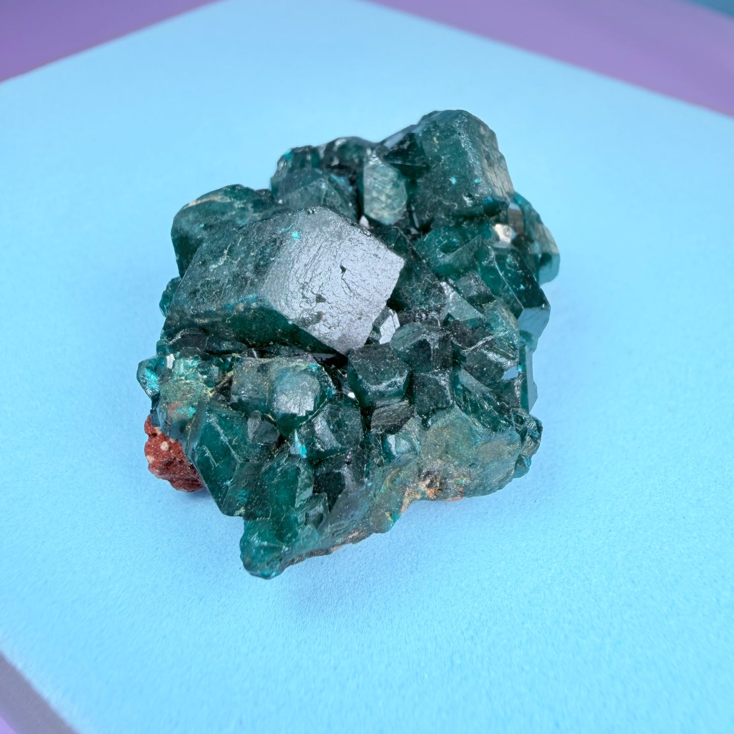Rare Dioptase Cluster Specimen (Video)