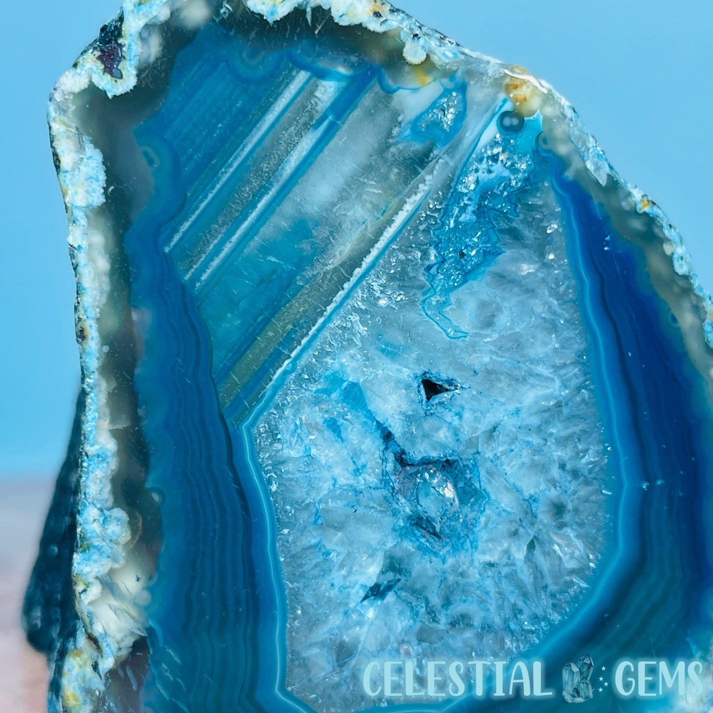 Teal Agate Semi-Polished Small Freeform