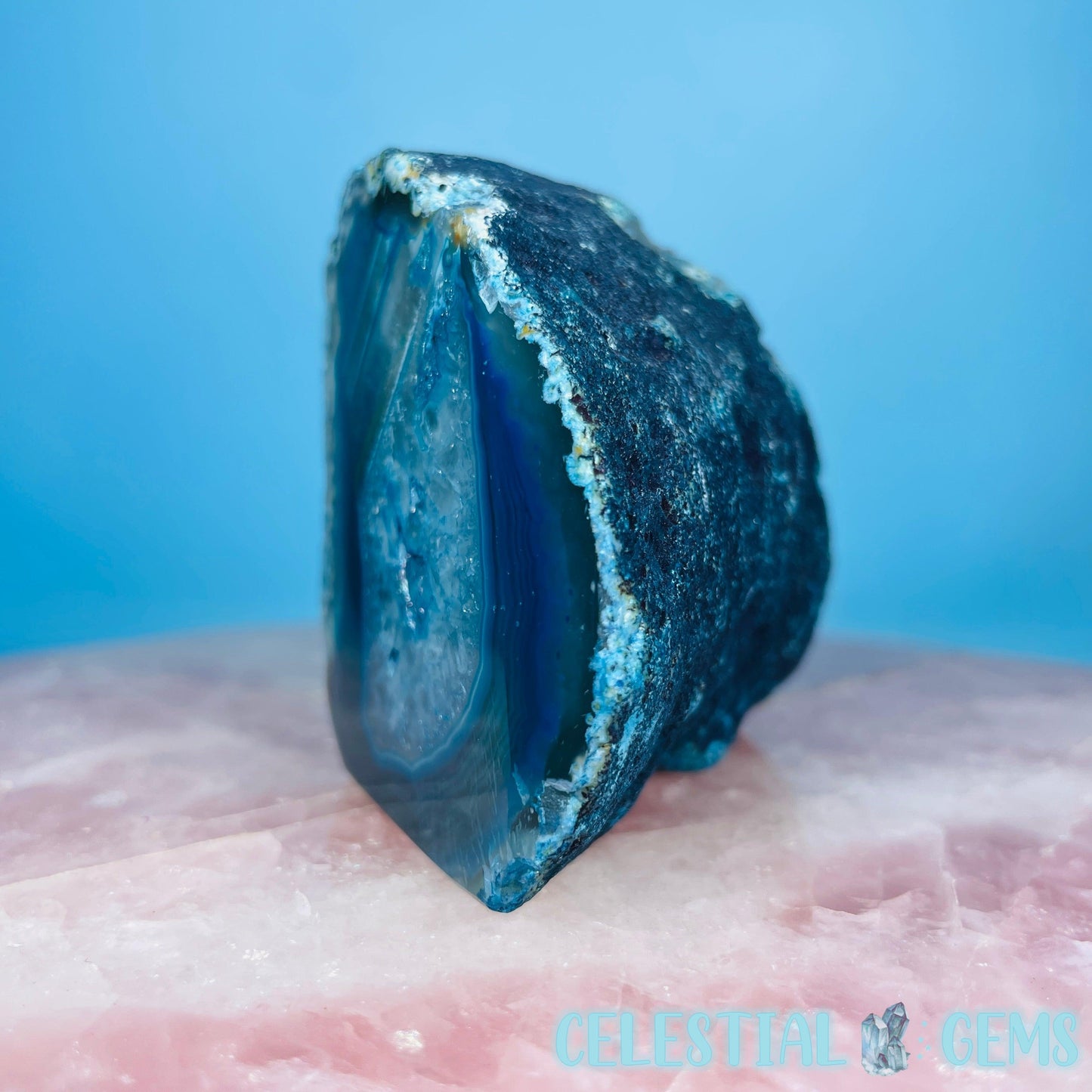 Teal Agate Semi-Polished Small Freeform