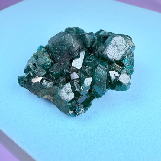 Rare Dioptase Cluster Specimen (Video)