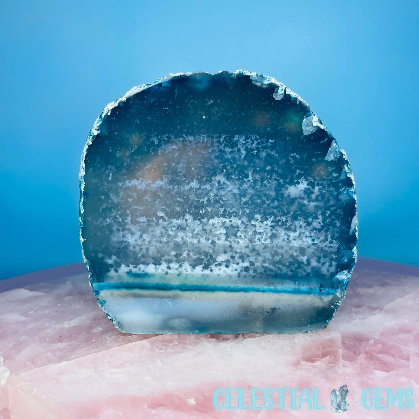 Teal Agate Semi-Polished Small Freeform