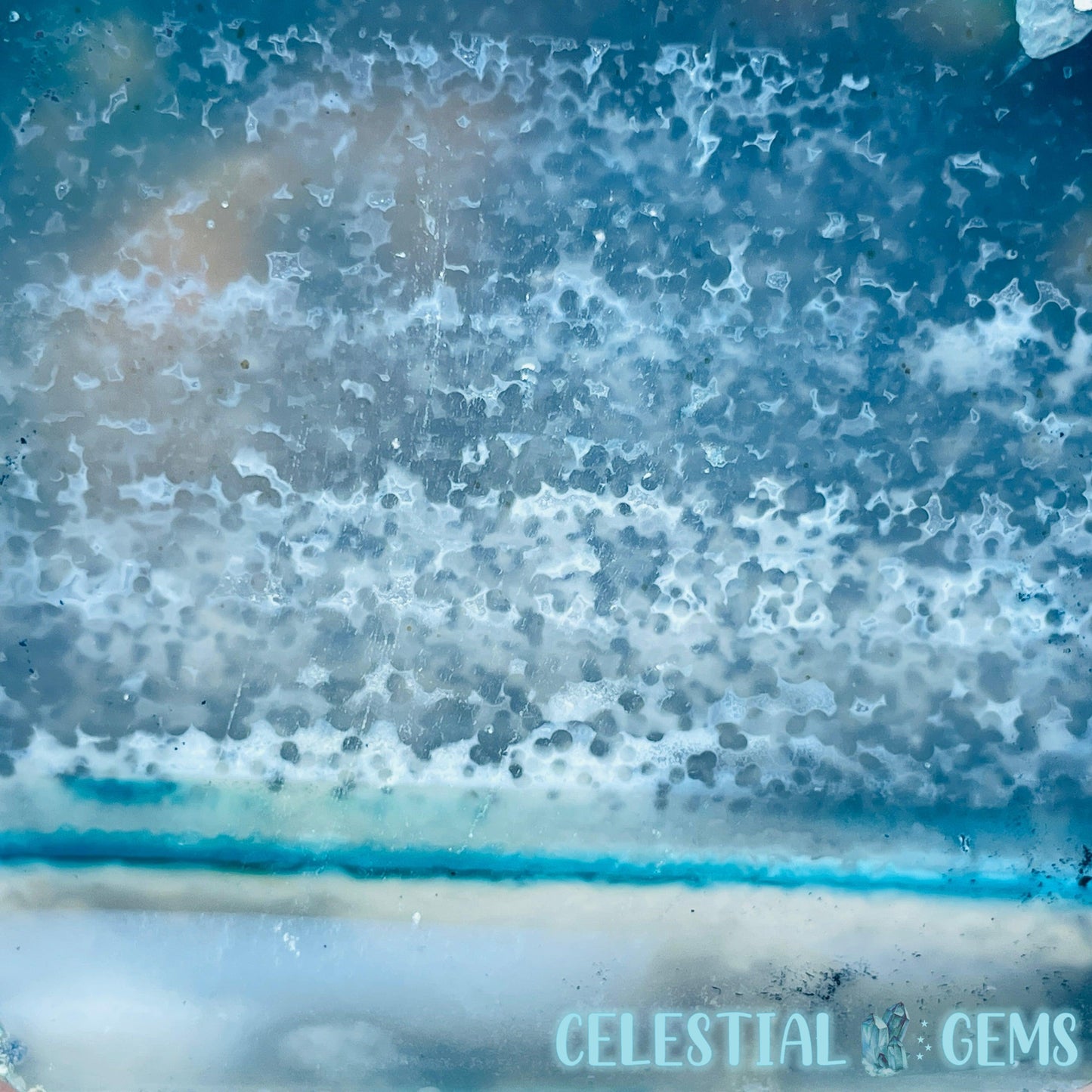 Teal Agate Semi-Polished Small Freeform